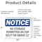 Signmission No Storage Permitted On Top Shelf Or Above 12', 10 in W x Rectangle, Vinyl Decal OS-2PACK-NS-D-710-L-14864 - alternate 3
